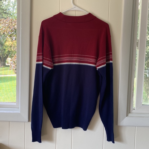 Vintage 70s Mister Man Collared Sweater L - Picture 2 of 4